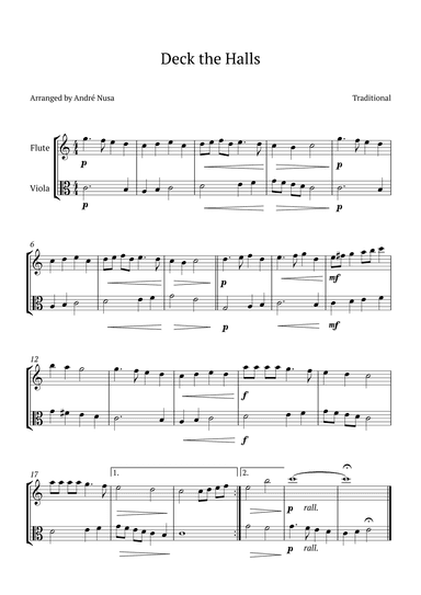 Deck the Halls (arr. André Nusa)
