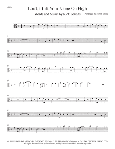 Lord, I Lift Your Name On High (arr. Kevin Busse)