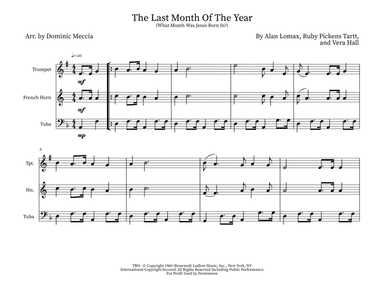 The Last Month Of The Year (what Month Was Jesus Born In?) (arr. Dominic Meccia)