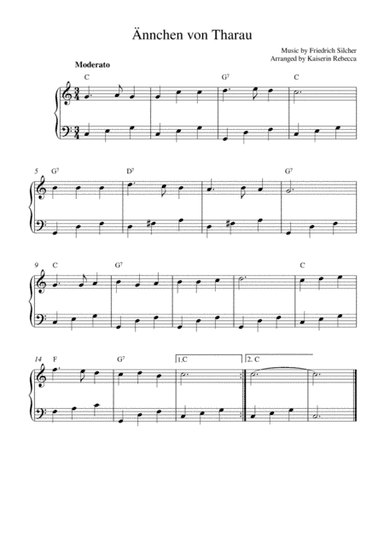 Ännchen von Tharau (arr. Kaiserin Rebecca)