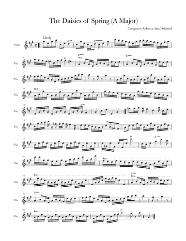 The Daisies of Spring (Violin Solo in A Major)