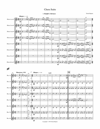 Chess Suite for Eight Horns
