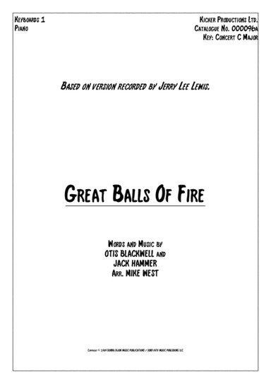 Great Balls Of Fire (arr. Mike West)