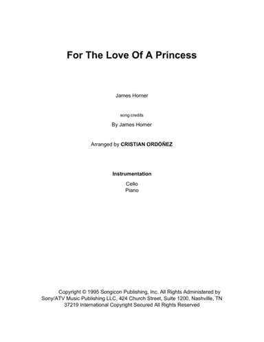 For The Love Of A Princess (arr. Cristian Ordoñez)