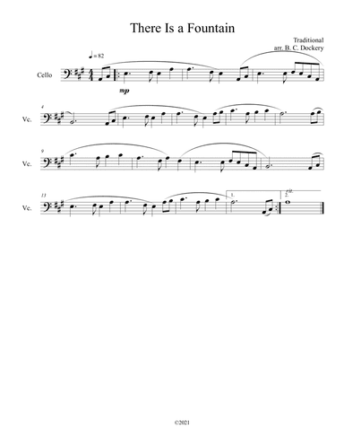 There Is a Fountain (Cello Solo) (arr. B. C. Dockery)