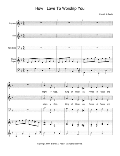 How I Love to Worship You - Choir Version (includes unlimited license to copy)