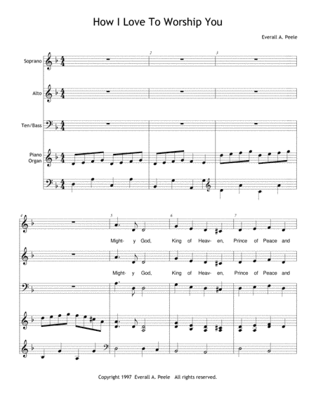 How I Love to Worship You - Choir Version (includes unlimited license to copy)
