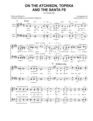 On The Atchison, Topeka And The Santa Fe (arr. Adam Bock)