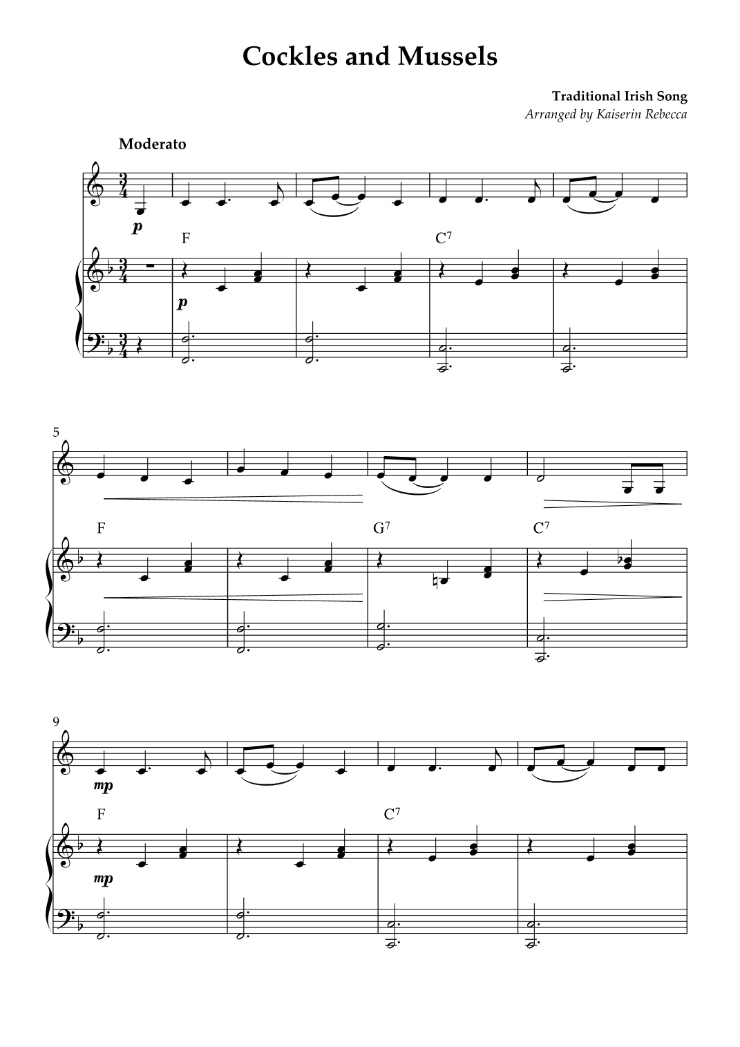 Cockles and Mussels (arr. Kaiserin Rebecca)