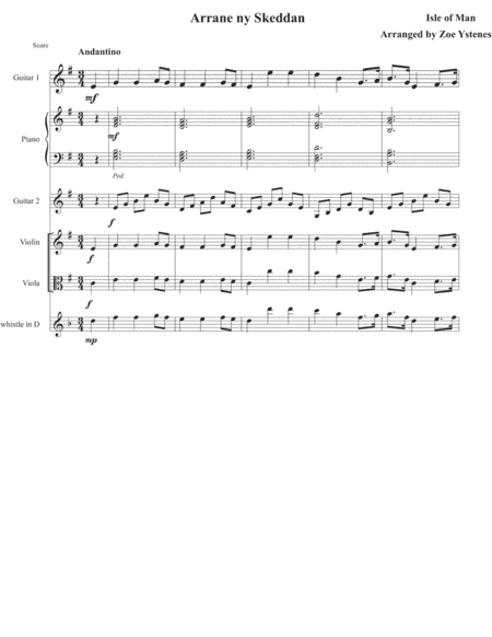 Arrane ny Skeddan (arr. Zoe Ystenes)