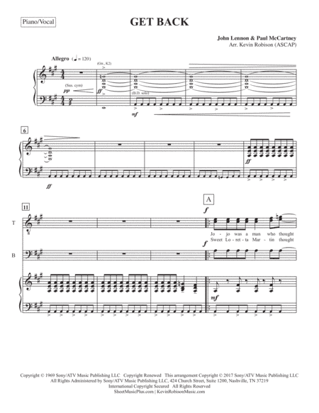 Get Back (arr. Kevin Robison)