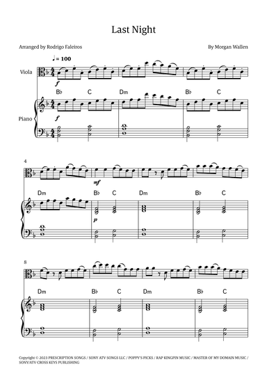 Last Night (arr. Rodrigo Faleiros)