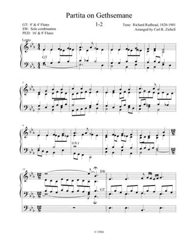 Partita on GETHSEMANE (arr. Carl R. Ziebell)