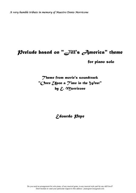 Jill's America (arr. Edoardo Pepe)