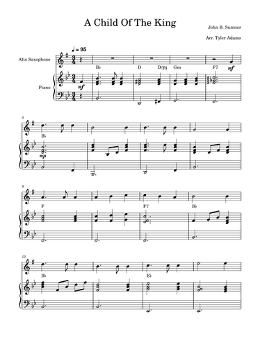 A Child Of The King (arr. Tyler Adams)