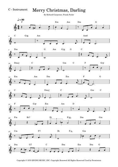 Merry Christmas, Darling (arr. Fabio Eduardo de Oliveira)