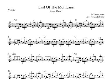 Last Of The Mohicans (main Theme) (arr. Fernando Britto)