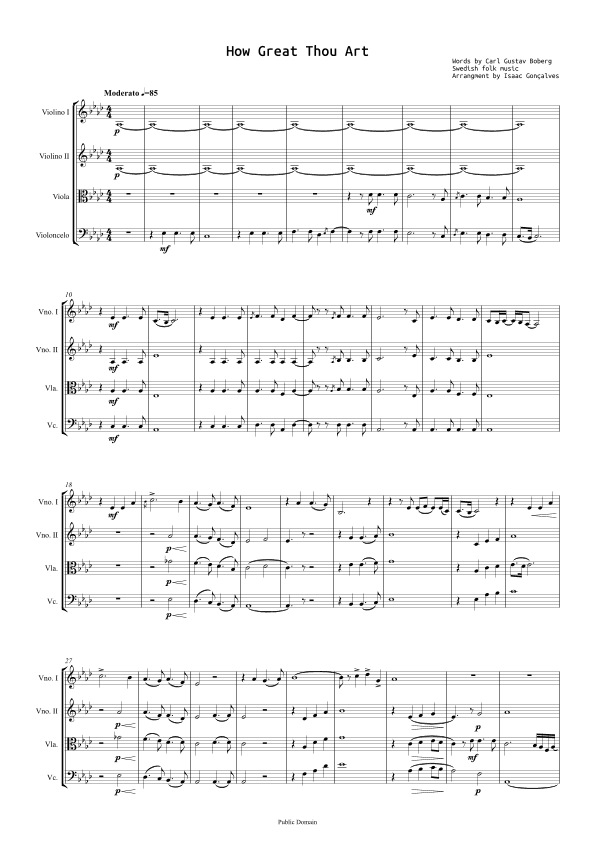 How Great Thou Art (arr. Isaac Gonçalves)