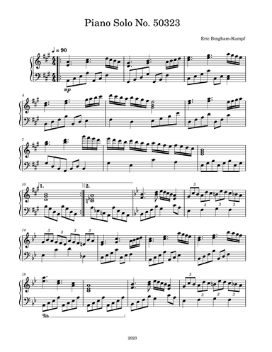 Piano Solo No. 50323