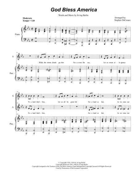 God Bless America (arr. Stephen DeCesare)