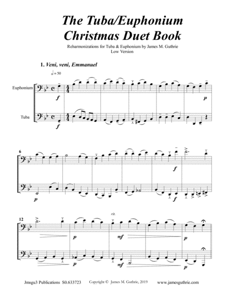 The Tuba & Euphonium Christmas Duet Book - Low Version (arr. James M. Guthrie, ASCAP)