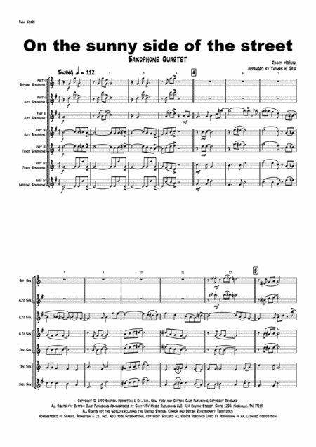 On The Sunny Side Of The Street (arr. Thomas H. Graf)