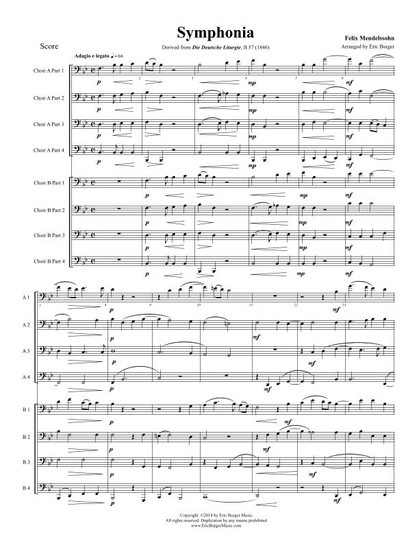Symphonia for Trombone or Low Brass Octet (arr. Eric Burger Music)