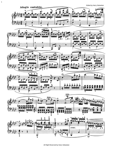 Beethoven- Sonata No. 8 in C minor Op. 13 "Pathetique" 2nd movement (arr. Harry Sebastian)
