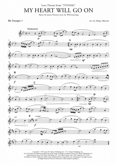 My Heart Will Go On (Love Theme from Titanic) (arr. Diego Marani)