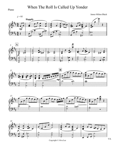 When the Roll Is Called Up Yonder piano (arr. Alva Lee)
