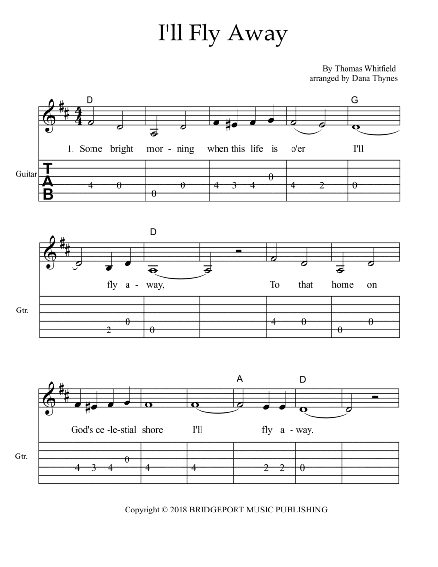 I'll Fly Away (arr. Dana Thynes)