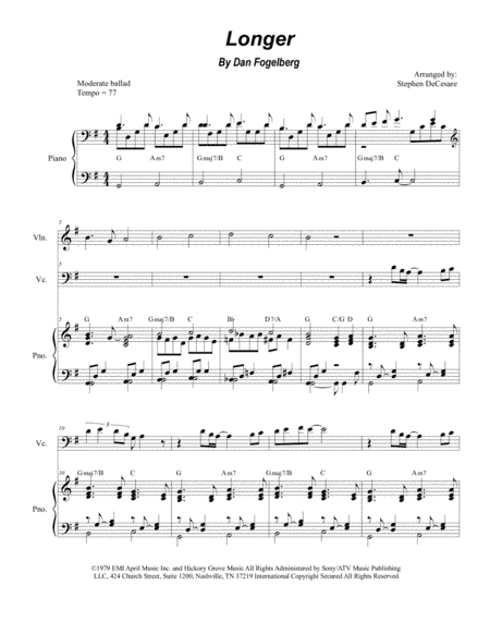 Longer (arr. Stephen DeCesare)