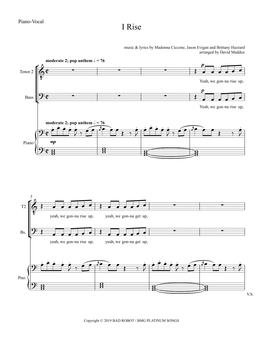 I Rise (arr. David Maddux)