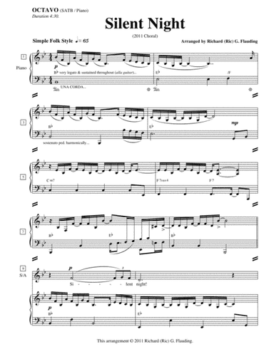 Silent Night (Choir & Piano+) (arr. Ric Flauding)