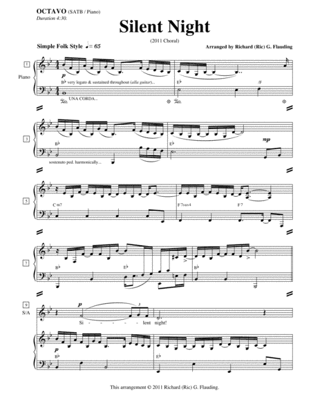 Silent Night (Choir & Piano+) (arr. Ric Flauding)