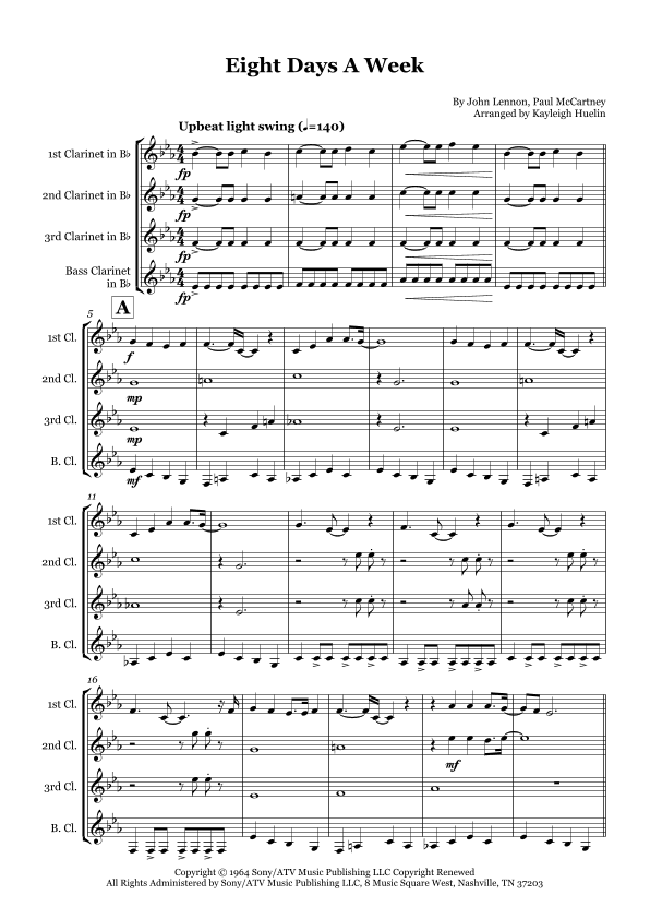 Eight Days A Week (arr. Kayleigh Huelin)