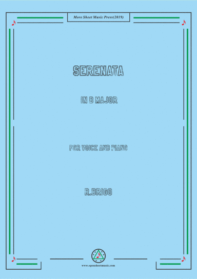 Drigo-Serenata in B Major,for Voice and Piano (arr. MSM)