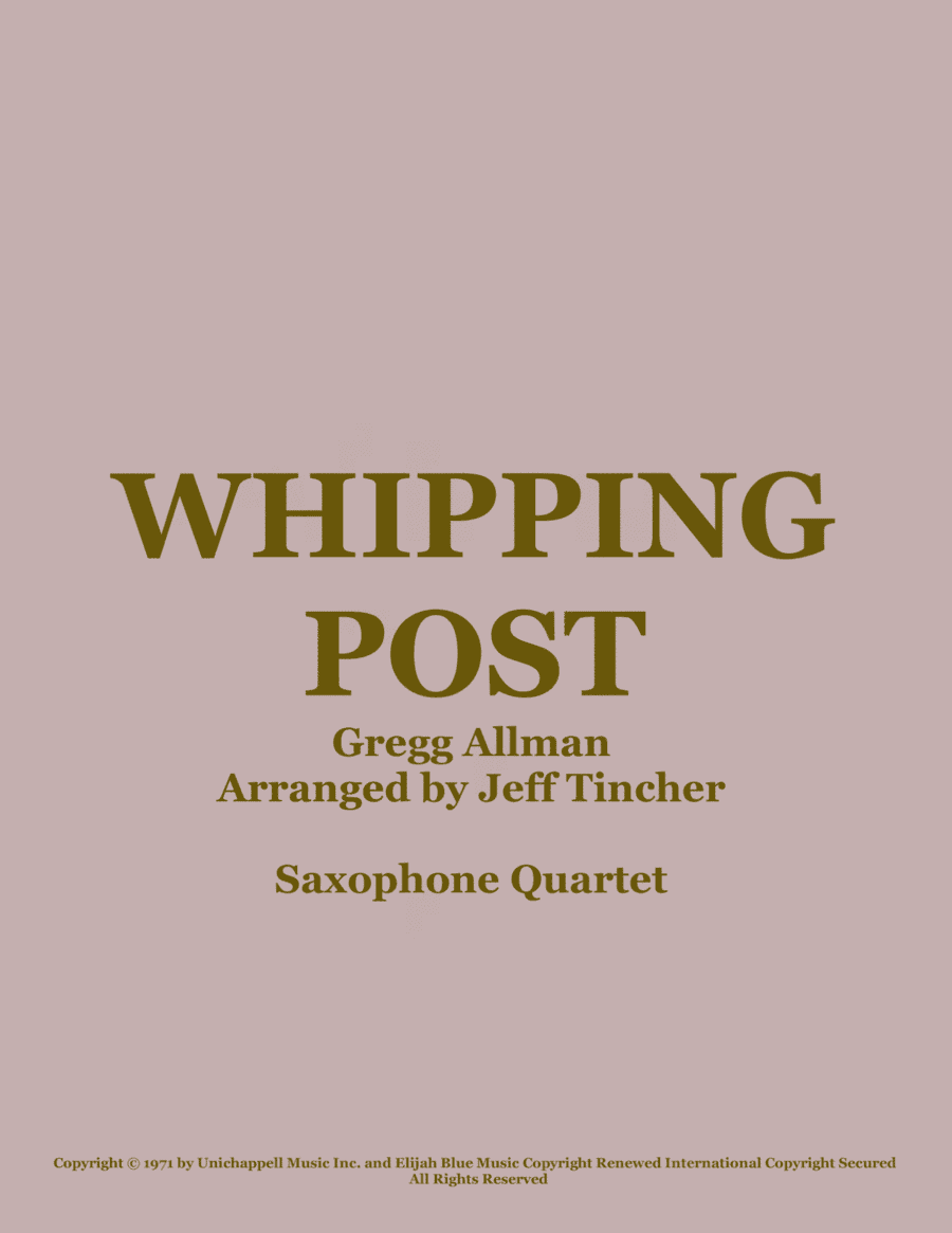 Whipping Post (arr. Jeff Tincher)