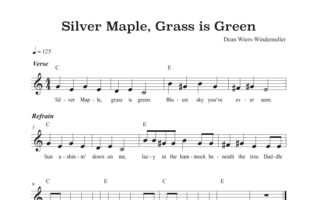 Silver Maple, Grass is Green