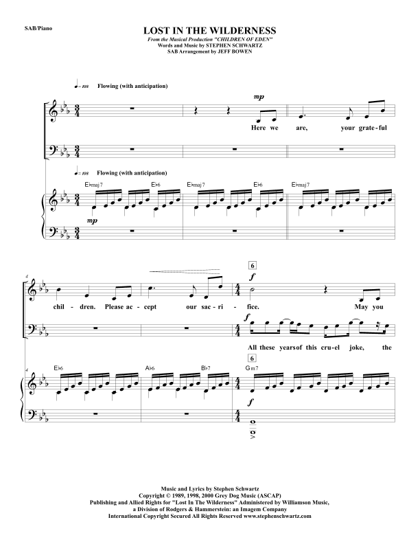 Lost In The Wilderness (arr. Jeffrey Bowen)