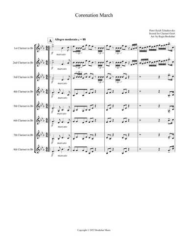 Coronation March (Db) (Clarinet Octet) (arr. Regis Bookshar)