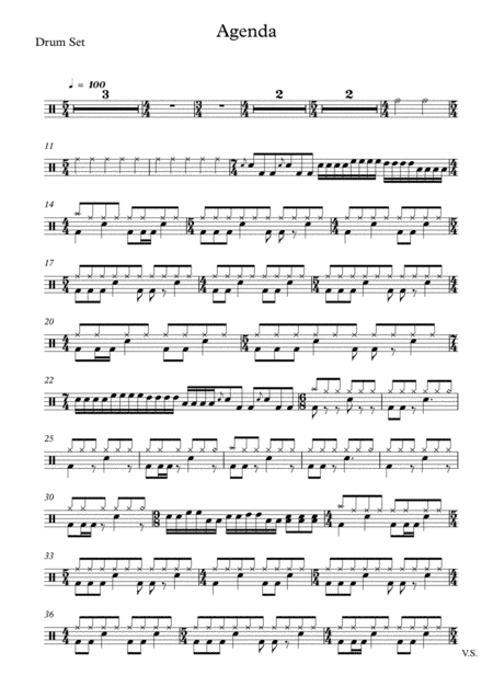 Agenda (Drum Part)