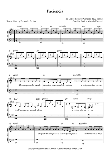 Paciencia (arr. Fernando Pereira)