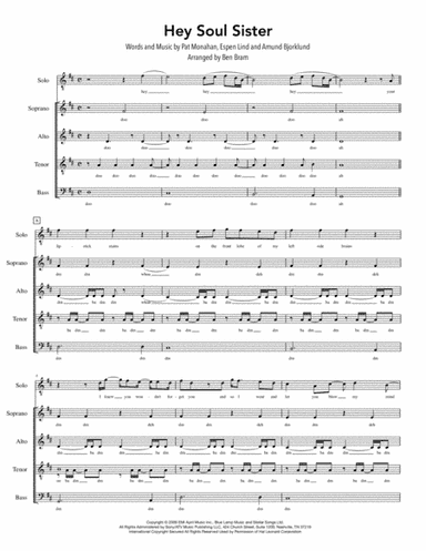 Hey, Soul Sister (arr. Ben Bram)