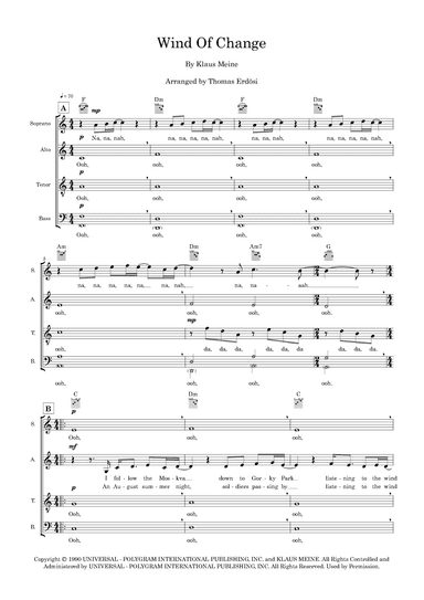 Wind Of Change (arr. Thomas Erdösi)