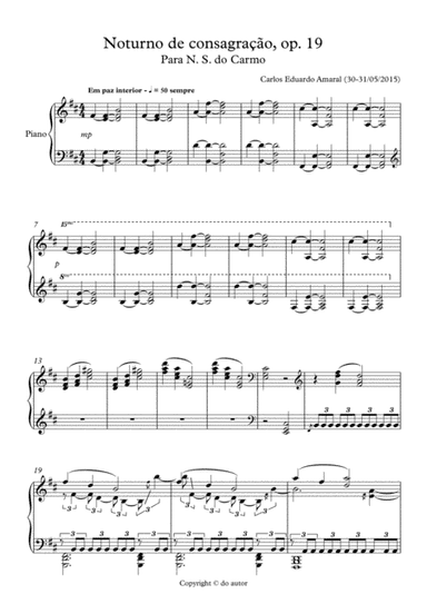 Noturno de consagração, op. 19