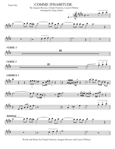 Comme D'habitude (arr. Jorge Juárez)