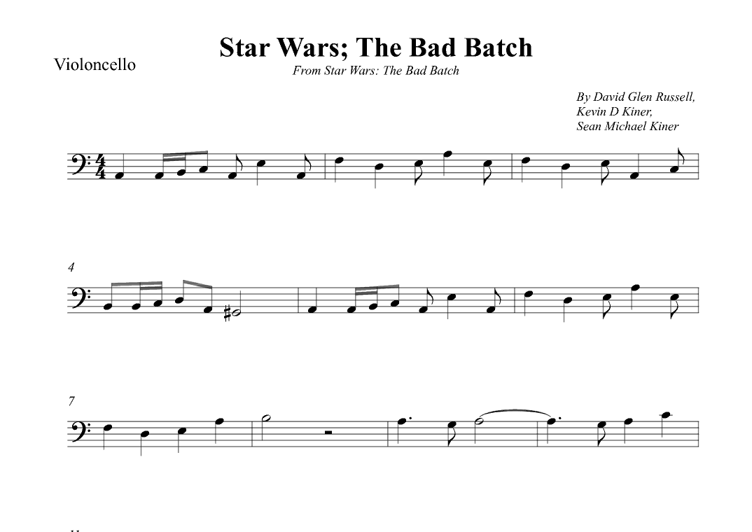 Star Wars; The Bad Batch (arr. Wesley S. SIlva)