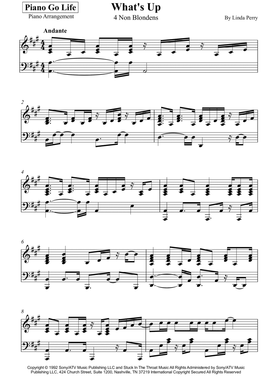 What's Up (arr. Piano Go Life)