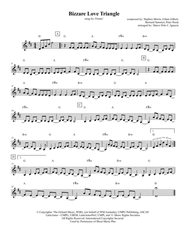 Bizarre Love Triangle (arr. Marco Polo Ignacio)